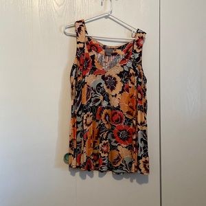 Anthropologie Vanessa Virginia floral tunic tank top